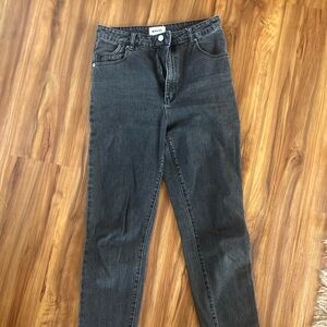 ROLLA'S Black High-Rise Straight Jeans